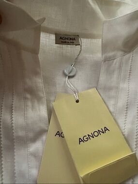 Agnona White button down 100% linen Made in Italy